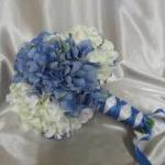 Silk Wedding Bouquet - Blu..