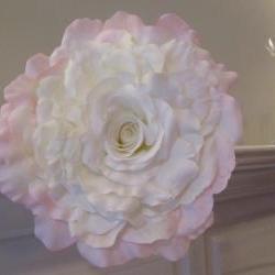 Real Touch Bridal Bouquet - Pale Pink and White Composite Rose